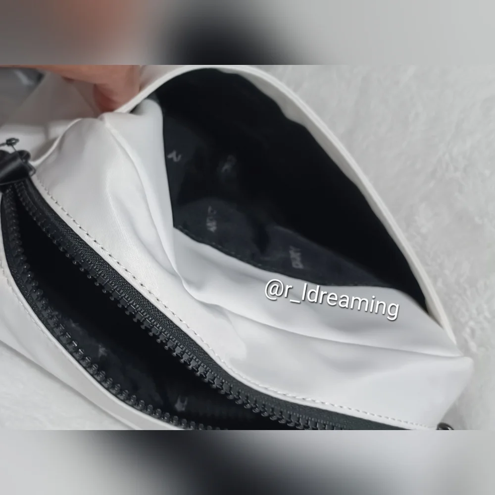 NWT DKNY Camera White and Black Crossbody Bag
